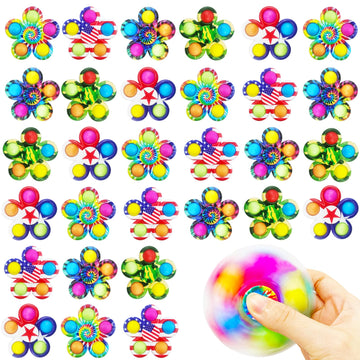 30 Fidget Spinners Toys, Party Favors Gifts For Kid,Pop Fidget Spinner Pack Bulk, Little Sensory Fidget Toys Pack, Classroom Pri
