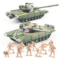 Maozyhomie 1:72 U.S Army Tank And Army Men Military Toys, 2Pc Us Tank-3 Models With 10Pc Toy Soldiers, Olive Drab Green Toys Pla