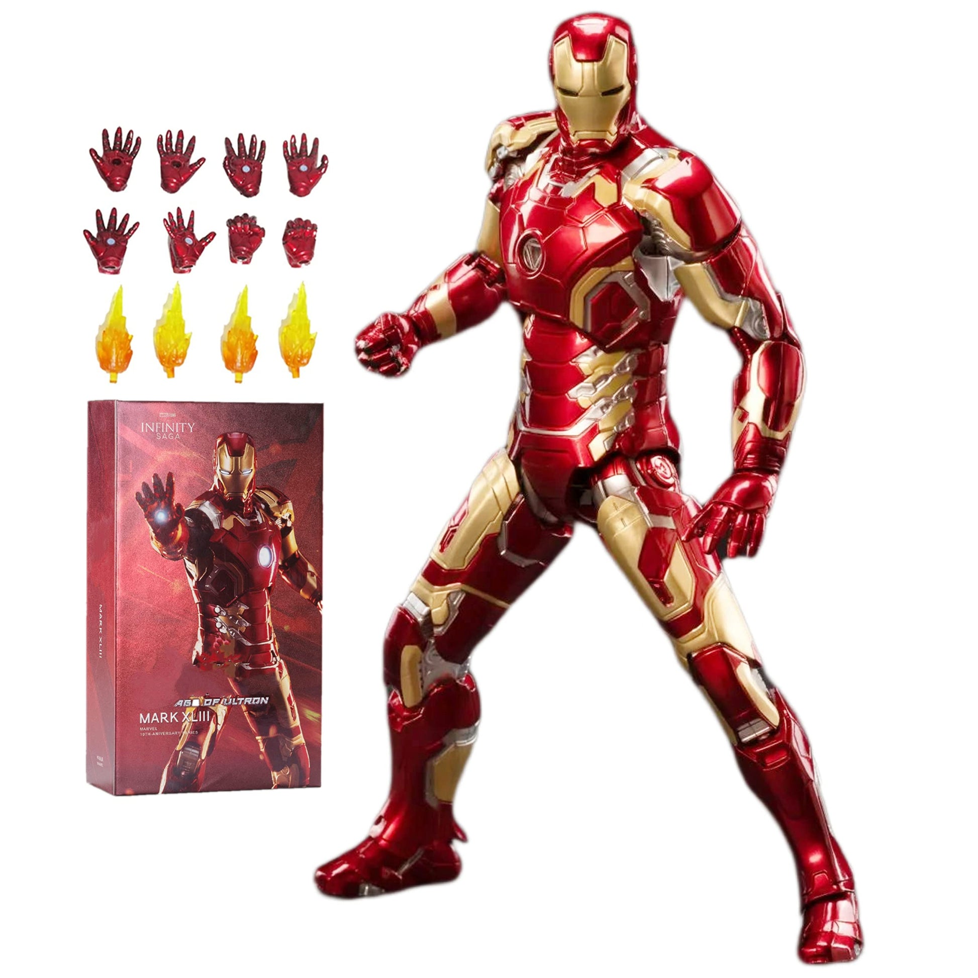 Lonullymege Ironman Mk43 Action Figure-2022 New Released 7 Inch Deluxe Painting Exquisite Collection Movable Model Gift (Mk Xliii)