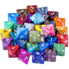 AUSTOR 35 Pieces Polyhedral Dice 8 Sided Game Dice Set Mixed Color D8 Dice Assortment with a Black Velvet Storage Bag for DND RP
