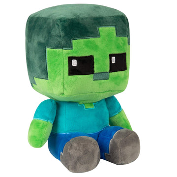 Jinx Minecraft Crafter Zombie Plush Stuffed Toy, Multi-Colored, 8.75'' Tall