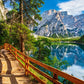 CASTORLAND 1000 Piece Jigsaw Puzzle  Braies Lake  Italy  Landscape Puzzle of Italy with Mountains  Dolomites  South Tyrol  mature-themed Puzzle  Castorland C-104109-2