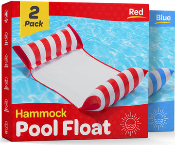 Pool Floats For Adults [2 Pack] Multi-Purpose Hammock Pool Float: Saddle, Lounge Chair, Hammock, Drifter - Water Hammock For Adu