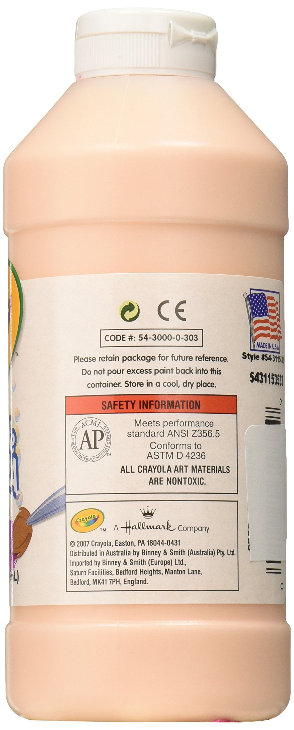 Binney & Smith Artista II Tempera Paint, Peach