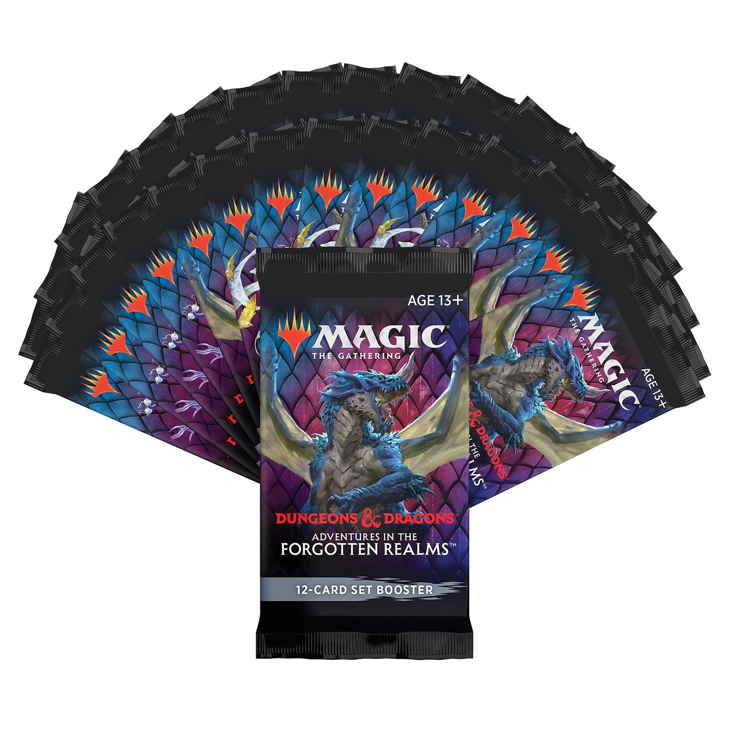 Magic: The Gathering Adventures In The Forgotten Realms Set Booster Box | 30 Packs (360 Magic Cards), Black