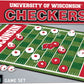 MasterPieces Family Game - NCAA Wisconsin Badgers Checkers - Officially Licensed Board Game for Kids & Adults