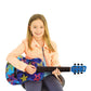 Cb Sky 30    Star Design Acoustic Metal Strings Guitar/Girls Gift/Kids Musical Toys/Musical Instrument (Blue)