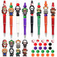 Uywgaun 8Pieces Halloween Beadable Pens Kit Horror Silicone Focal Beads for Pens DIY Ballpoint Pen Beadable Items - DIY Making K