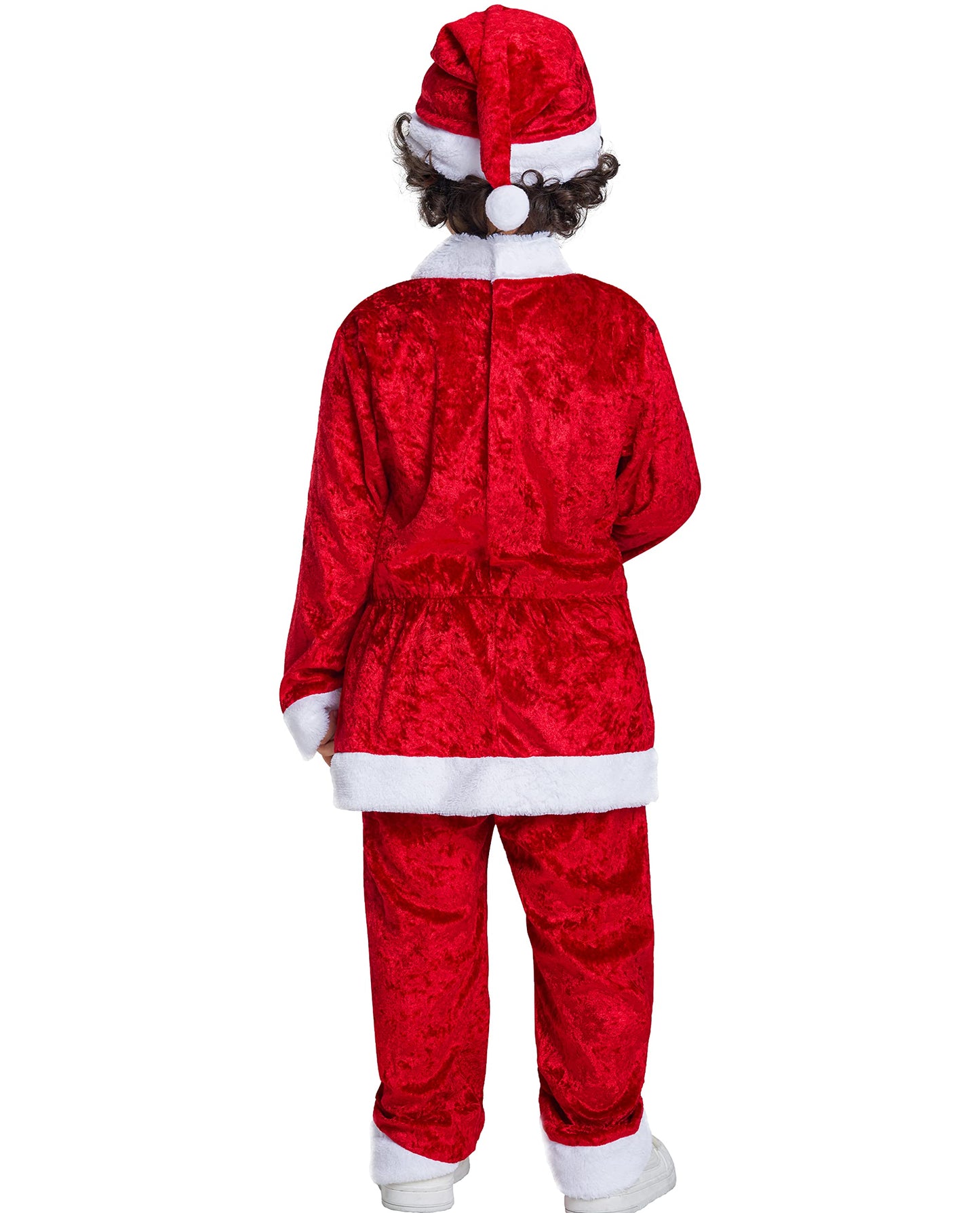 Ikali Kids Holiday Santa Claus Costume, Boys Children Christmas Costume Party Dress-Up Outfit With Hat & Mustache