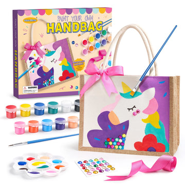 Drama Planet Painting Kit, Paint Your Own Handbag, Arts and Crafts for Girls, Art Activities & DIY Personalized Handbag, Great G