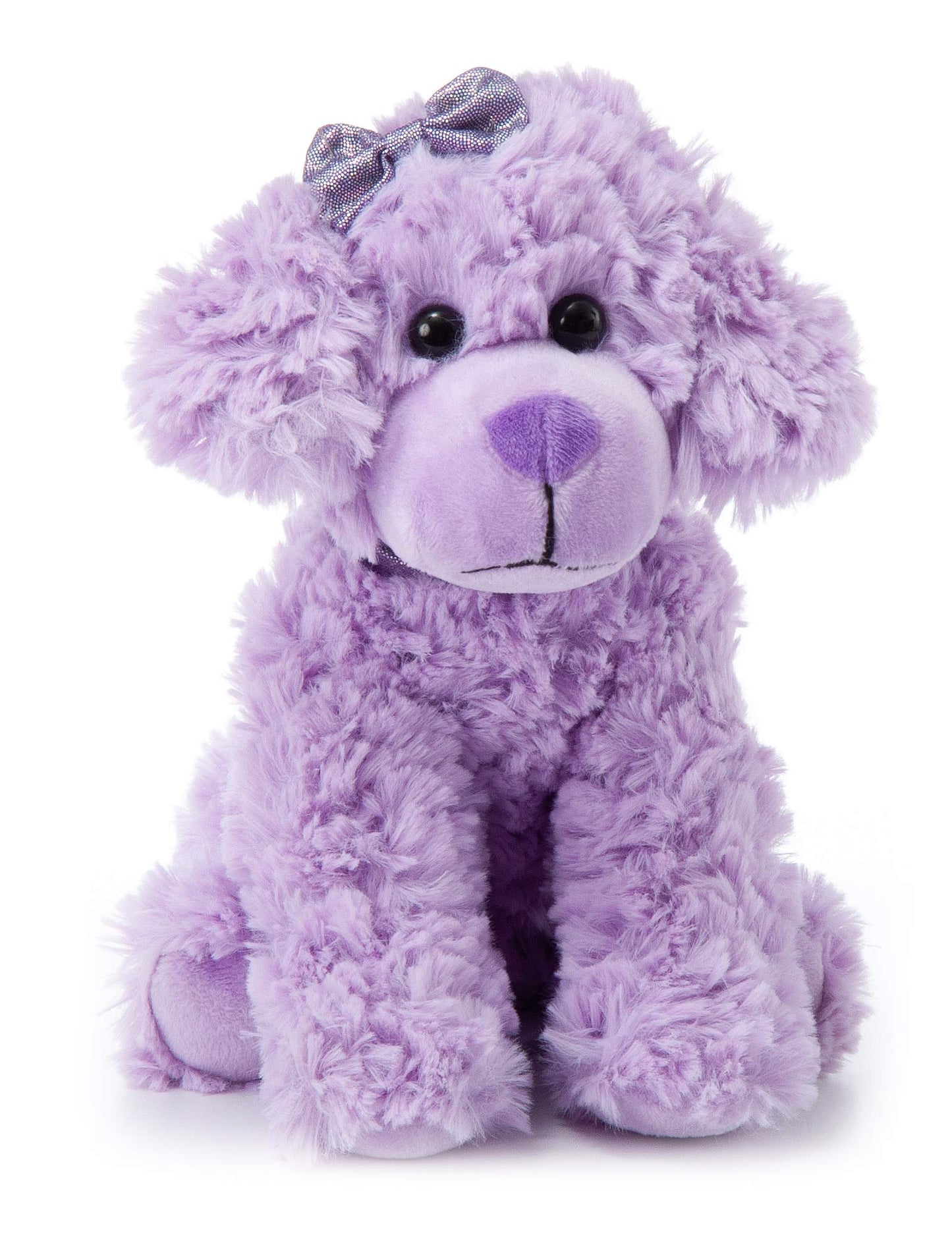 The Petting Zoo Scruffy Dog Stuffed Animal, Gifts For Girls, Purple Dog Plush Toy 9 Inches