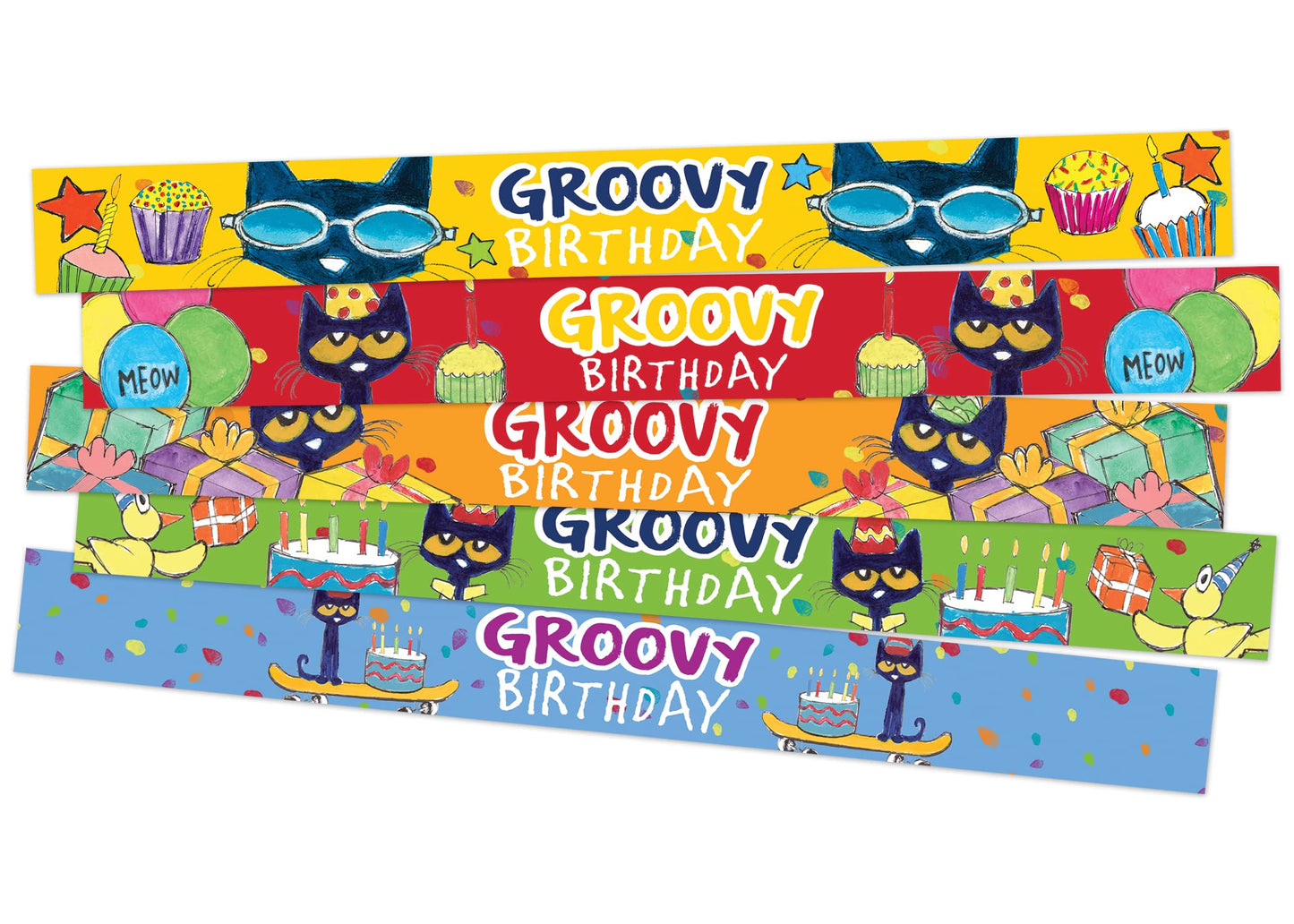 Pete the Cat Groovy Birthday Slap Bracelets