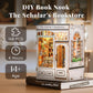 CUTEBEE DIY Book Nook Kit  Miniature House Kits for mature-themed and Teens  DIY Miniature Book Nook kit with Sensor Led Light  Gifts for Lovers and Family (The Scholar's Bookstore)