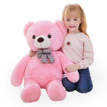 Ikasa Giant Teddy Bear Plush Toy Stuffed Animals (Pink, 30 Inches)