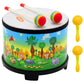 Crafteem Floor Tom Drum For Kids 8-Inch Percussion Instrument Music Drum With 2 Mallets And Color Maracas For Baby Children Spec
