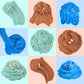 Wuhuaniu Slime Kit With 3 Pack Butter Slimes,Candy Slime,Blue Slime,Scented Slime Kit For Girls And Boys ,Super Soft And Non Sticky Diy Surprise Slime