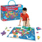 Peaceable Kingdom United States Floor Puzzle for Kids - USA States & Capitals Map for Ages 5+, Preschool Toy for Boys & Girls