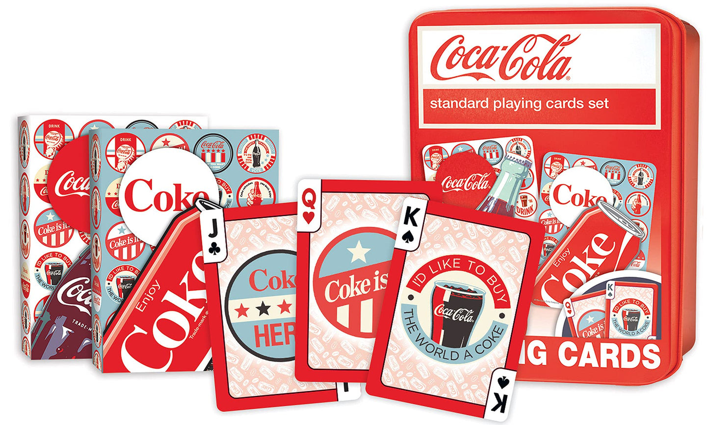 MasterPieces Officially Licensed Coca Cola 2 Pack Playing Cards - 54 Card Deck for mature-themeds