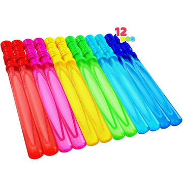 Joyin 14.6’’ Big Bubble Wands For Kids, 6 Pcs Bubble Wand With Refill Solution For Summer Toy Party Favor, Outdoors Activity, Easter Basket Stuffers, Birthday Gift