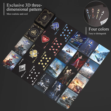 Wjpc Warrior Gold Waterproof Playing Cards With Gift Box, Deck Of Cards, Poker Cards For Adults Party Game, Indoor, Outdoor