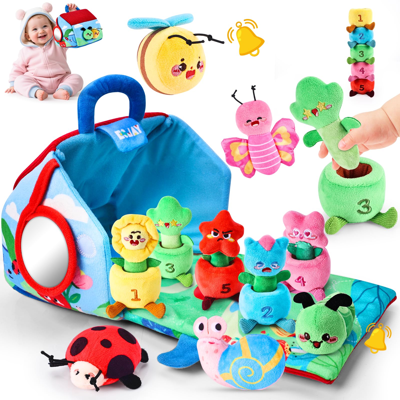 Esjay Garden Plush Toys, Montessori Color Matching And Planting