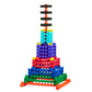 Popular Playthings Jumbo Playstix Set Construction Toy Building Blocks 80 Piece Kit, Multicolor (90020)