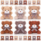 24 Pack Mini Bear Toys Bulk Plush Stuffed Animals Jointed Doll 3.15 Inch Bear Keychain For Teens Girls Adult Birthday Wedding Gr