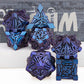ORIFANTOU 7PCS Metal DND Dice Set Blue Purple D&D Dice with Box, Debris RPG D and D Dice Dungeons and Dragons Role Playing Game