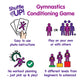 Shuffle Up Gymnastics Card Games - 70+ Active Skills Cards for Kids, Medium Size, Multicolor, Includes 2 Dices, Cardstock Material