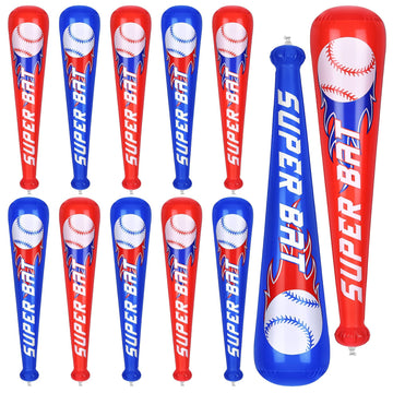 durony 12 Pieces Baseball Bat Inflates 22 Inch Inflatable Baseball Inflates  Baseball Party Supplies  Sports Theme Toy  Birthday Party Decorations