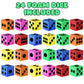 Artcreativity Colored Foam Dice Set - Pack Of 24-1.5 Inches Big - Colorful Dice Set - Six Assorted Colors - Fun Playing Games - Great Gift For Kids