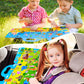 Walenced Reusable Sticker Book for Toddlers, Multicolor, Ages 1-4, Plastic Craft Activities, Travel Toys, Model FR-888