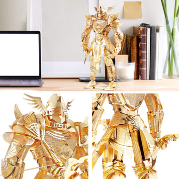 Piececool 3D Figure Mecha Model Kits-Knight Of Firmament, 3D Metal Puzzle Diy Craft Kit For Adults Stress Relief, Great Birthday Gifts For Teen Boys, 134 Pcs