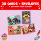 Peaceable Kingdom Valentines Cards for Kids, Set of 28 Scratch-off Jokes, Multicolor