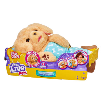 Little Live Pets - Cozy Dozys: Charlie The Puppy | Interactive Plush Toy Dog. 25+ Sounds And Reactions. Magical Eye Movement. Bl