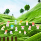 WOZADU 30 PCS Luminous Mini Resin Mushrooms Figurines for Dollhouse Decoration Tiny Resin Miniature Things for Fairy Garden Micro Landscaping Decoration Cake Toppers Decor