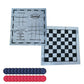 Bolaball 3-In-1 Giant Checkers, Tic Tac Toe Jumbo Game, 26''X26'', Reversible Carpet, Indoor Outdoor Yard Board Game For Family 