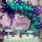 Mermaid Balloons, 60Pcs 12 Inch Purple Teal And White Balloon Set With Metallic Purple Green Balloons Teal Purple Confetti Balloons, Purple Teal Pearl White Balloons For Birthday Wedding Mermaid Party