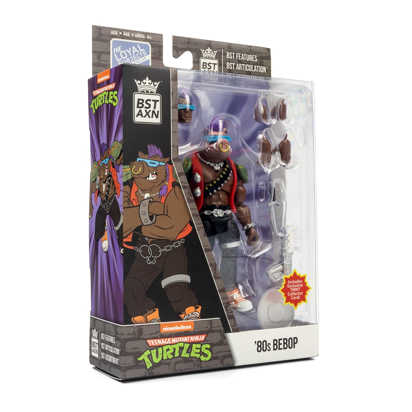 The Loyal Subjects 5" Bebop Action Figure - TMNT, Multicolored, Plastic, Model BATMNTBEBWB02, with Accessories