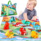 Alasou 7 Pcs Dinosaur Car Toys With Playmat/Storage Bag|1St Birthday Gifts For Toddler Toys Age 1-2|Baby Toys For 1 2 3 Year Old