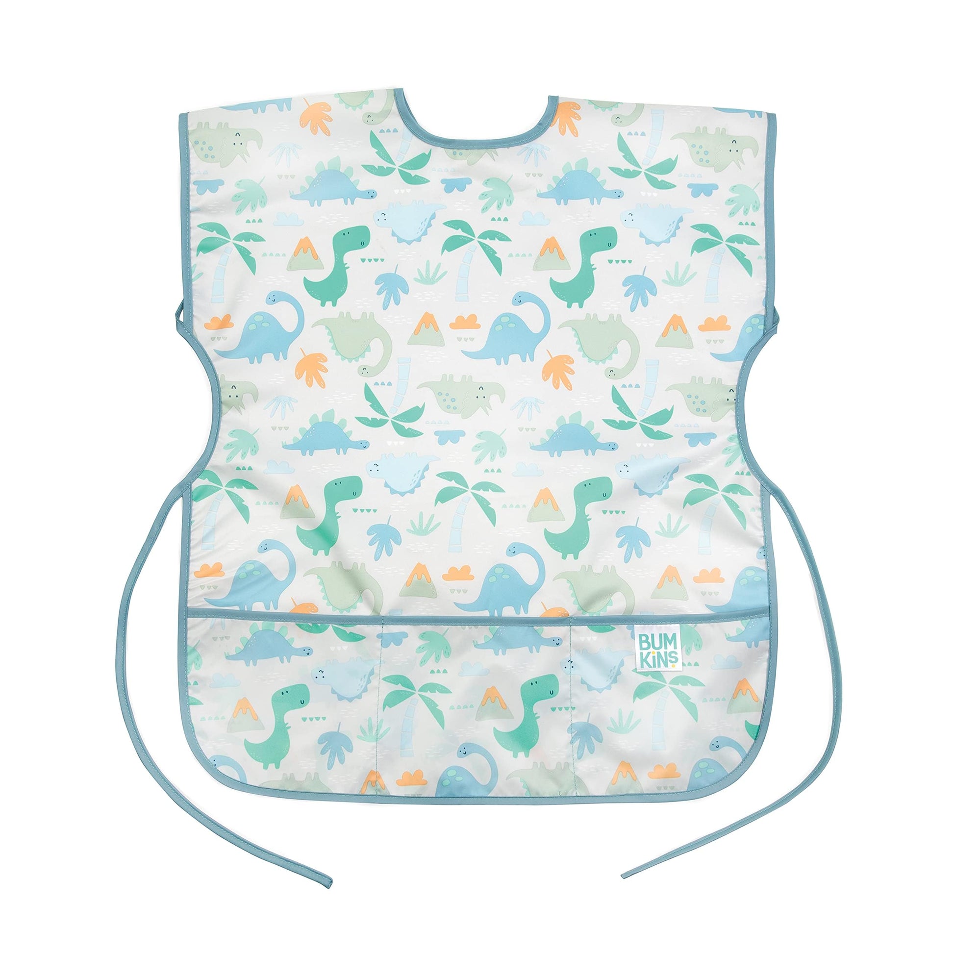 Bumkins Short Sleeve Smock, Toddler Reusable Waterproof Bib for Girls and Boys Ages 3-7 Years, Junior Childrens, Kids Paint Apro