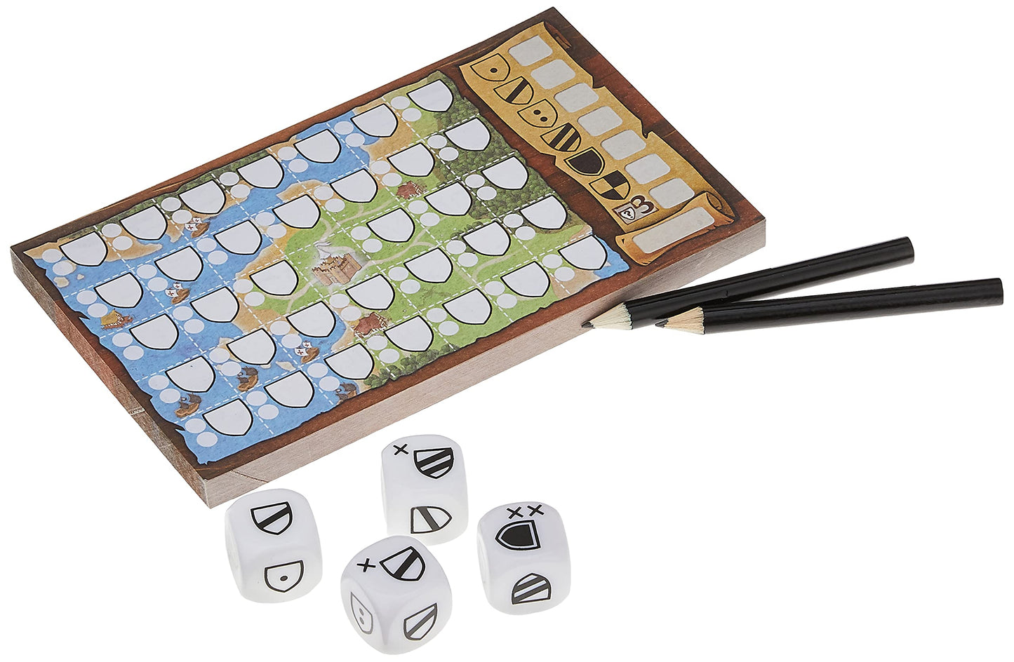 Blue Orange Games Kingdomino Duel, Roll & Write Board Game - Dice Rolling Version Of The Award Winning Strategy Board Game Kingd