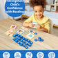 Coogam Wooden Short Vowel Reading Letters Sorting Spelling Games, Site Cvc Words Learning Flashcards Alphabet Puzzle Montessori Educational Toy Gift For Kids 3 4 5 Years Old