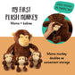 Plush Creations Talking Stuffed Mommy Monkey Set | 4 Piece Assortment | Brown Plush | Includes 3 Baby Monkeys | Ages 0+