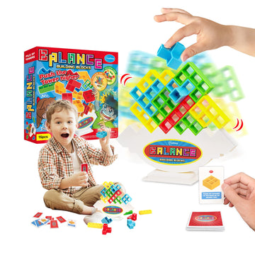 Iyuepeng Board Games For Kids & Adults Tetra Tower Balance Stacking Toys Perfect For Family Games, Parties, Travel