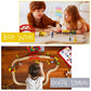 Kipipol Wooden Train Set – 38 Pcs for Toddlers – Multicolor with Crane & Tracks – Fits Thomas Brio IKEA Melissa & Doug