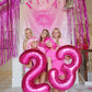 Hot Pink Number 3 Balloon 40 Inch, 3 Balloon Number, 3Rd Birthday Decorations, Hot Pink Party Supplies For Boys Girls