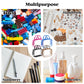 8 Packs Colorful Pvc Toy Storage Bags Toiletry Bags Waterproof Kids Zippered Toy Organizing Bags For Building Blocks Puzzle Stat