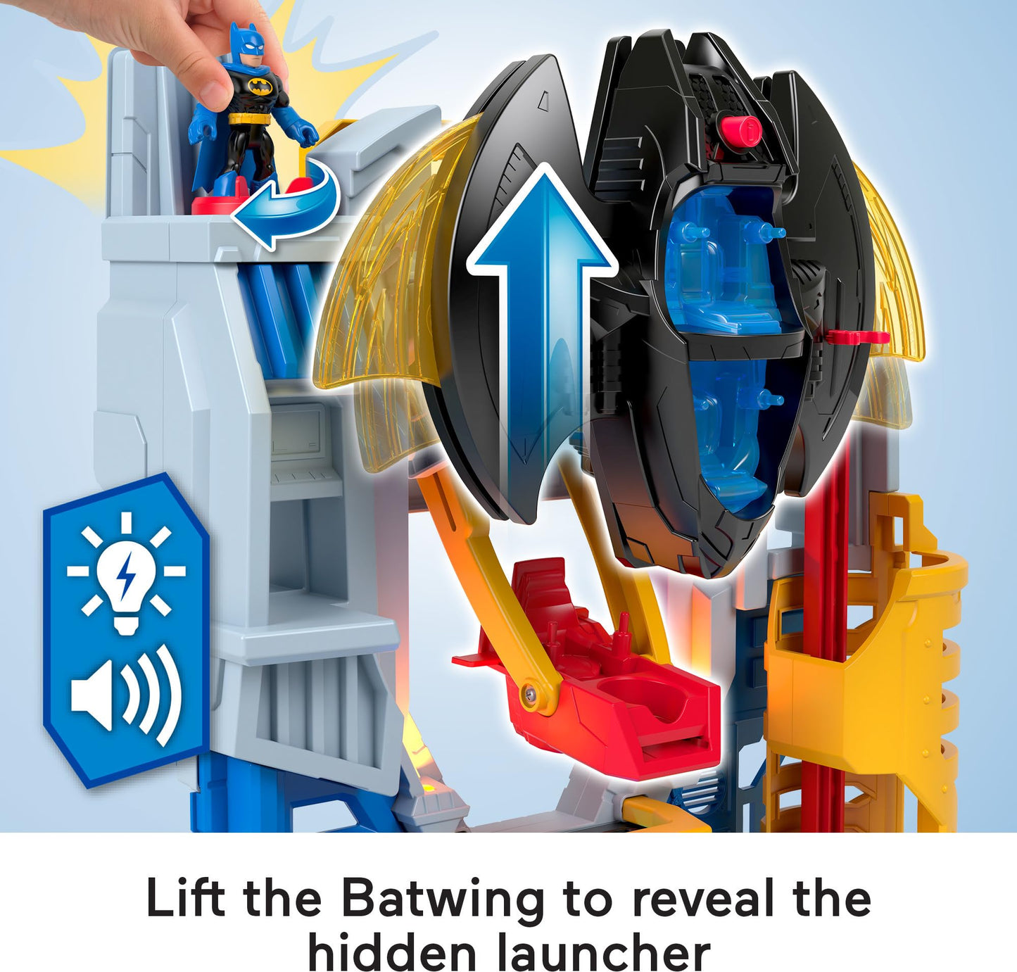 Fisher-Price Imaginext Dc Super Friends Batman Toy, Ultimate Headquarters Playset 2-Ft Tall, Lights Sounds & 10 Pieces For Kids