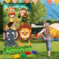 Jeffbaubl Animals Toss Game Banner with 8 Bean Bags Wild Animals tossing Game Bean Bag Toss Games Outdoor Games Set for Yard Lawn Game Photo Background Jungle Animals Theme Party Supplies